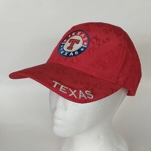 Texas Rangers Red Baseball Cap. (One Size Fits All)